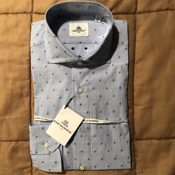 Desiree Men’s Buttondown Dress Shirt Made in Italy - Picture 1 of 1